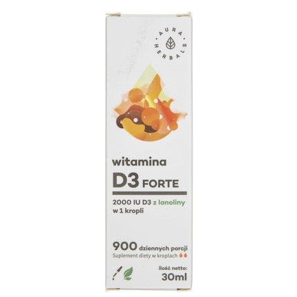 Vitamina D3, Aura Herbals, picături Forte, 30ml