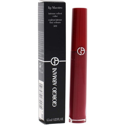Lip Gloss, Giorgio Armani, Lip Maestro 509 Ruby Nude, culoare roșu intens, capacitate 6.5ml