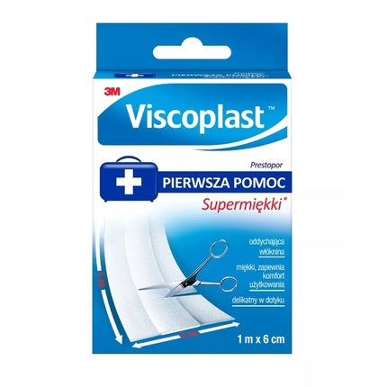Tencuială medicală Viscoplast Prestopor Super Soft, alb, 1 m x 6 cm