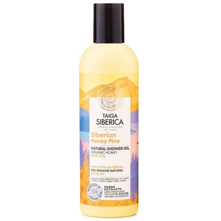 Gel de duș Natura Siberica Taiga Siberian Honey Pine, 270ml, galben