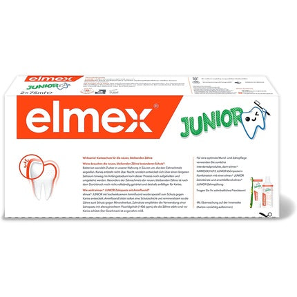 Pastă de dinți, Elmex, Junior 6-12 ani, pachet 2 bucăți