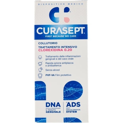Colutoriu Curasept, Tratament Intensiv, 0.2% Clorhexidină + ADS, 200ml