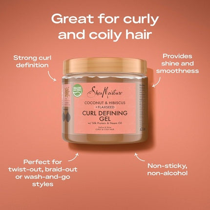 Gel de păr Shea Moisture Coconut & Hibiscus Curl Defining, 431 ml