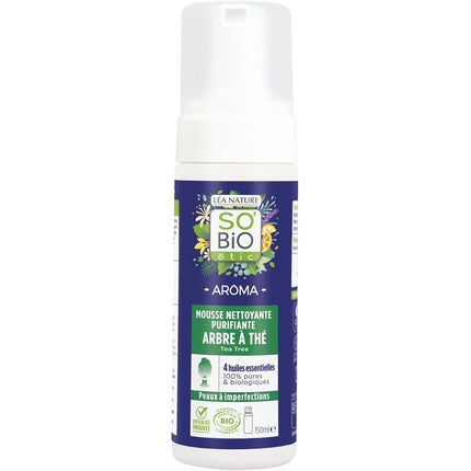 Spumă de curățare facială So'bio Etic Tea Tree, 150ml