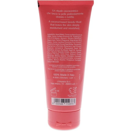 Creamă de corp L'Erbolario cu ulei de cocos, 3.3 oz