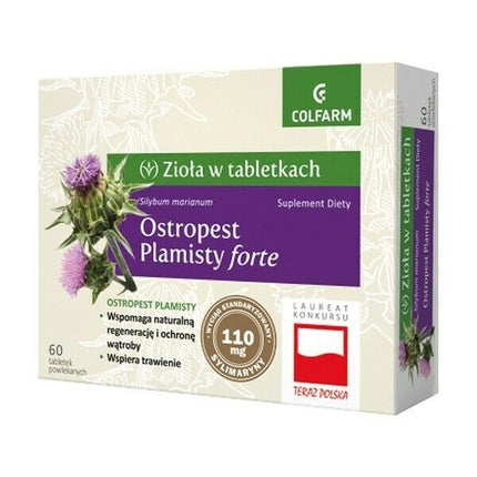 COLFARM Milk Thistle Forte, Supliment alimentar natural pentru ficat, 60 capsule