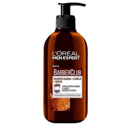Șampon pentru barbă și păr, L'Oréal Paris Men Expert Barber Club, 200ml