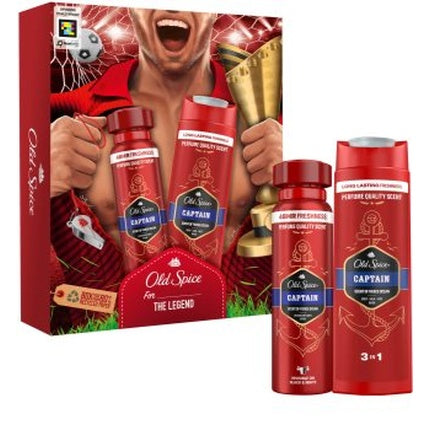 Set Cadou Parfum Old Spice Captain For The Legend, 2 Produse, Roșu