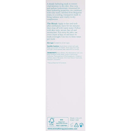 Mască Hidratantă Față, Aromatherapy Associates, 100ml