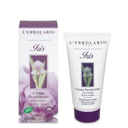 Crema deodorantă L'Erbolario Iris cu extracte de Iris și Altea, 50ml