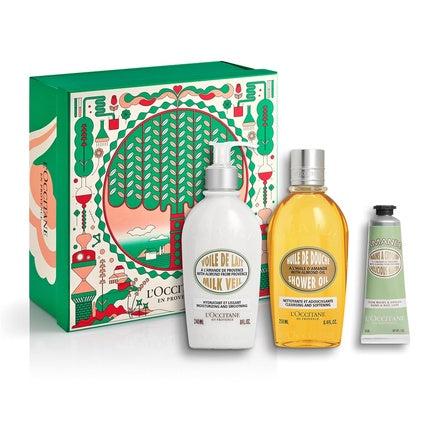Set Îngrijire Față, L'Occitane, Ulei de Duș și Cremă de Mâini