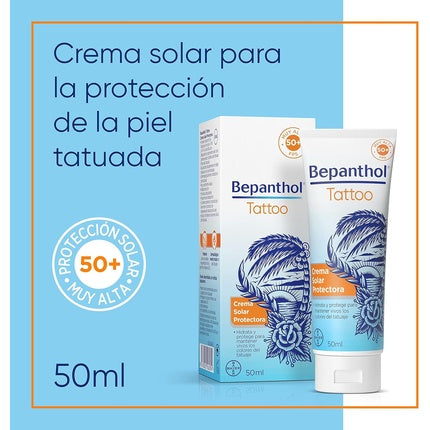 Cremă protecție solară, Bepanthol, Tattoo, SPF50, 50ml