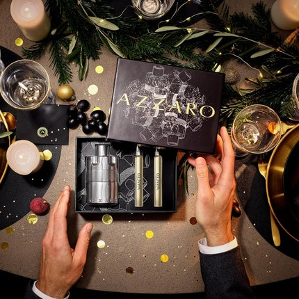 Set Parfum Bărbați, Azzaro Wanted, Argintiu, 3 Piese