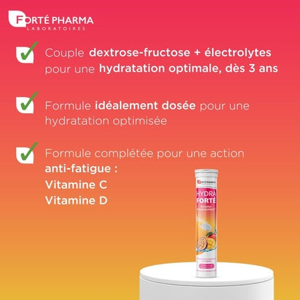 Tablete efervescente Forté Pharma Hydra Forte Mango Passion, 20 buc