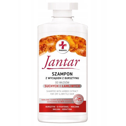 Șampon Jantar Medica pentru Păr Uscat și Casant cu Extract de Amber, 330 ml