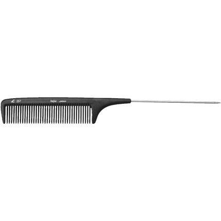 Pieptan Fejic Carbon Negru cu Design cu Coadă pentru Stilizare