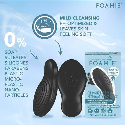 Săpun Facial Foamie cu Carbune Activ, 60g