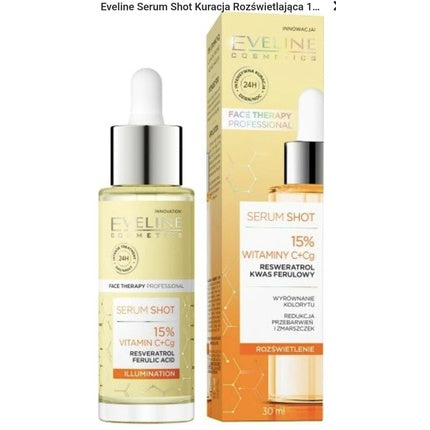 Ser iluminator, Eveline Face & Body Care, 15% Vitamina C, 30ml