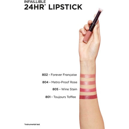 Ruj Lichid, L'ORÉAL Paris, Infallible Longwear 2 Step 801 Toujours Toffee