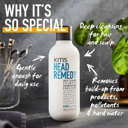 Șampon KMS Head Remedy Deep Cleanse, 750ml, cu dop pompă