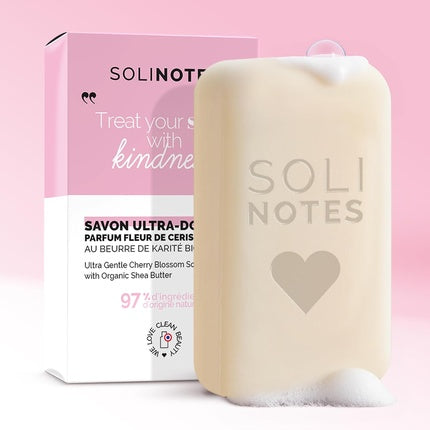Săpun solid Cherry Blossom, Solinotes, 100g, cu flori de cireș