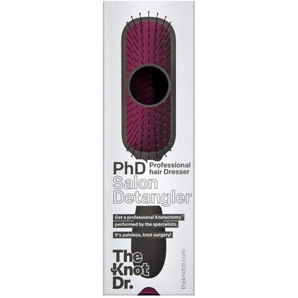 The Knot Dr. PhD Professional Salon Detangler, Cabernet, 16 cm