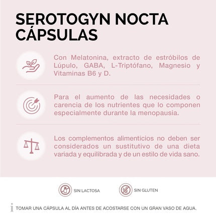 Capsule, Cumlaude Lab, Serotogyn Nocta, 30 unități, albastru