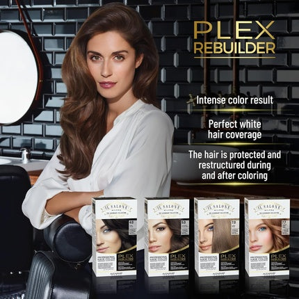 Il Salone Milano Plex Rebuilder Colorant Permanent pentru Păr, 3.0 Maro Închis, Kit Profesional