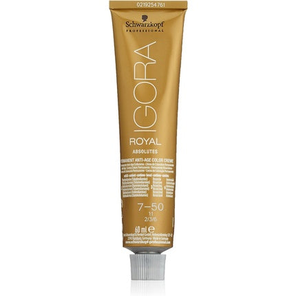 Vopsea de par, Schwarzkopf IR Absolutes, 7-50 Blond mediu auriu natural, 60ml