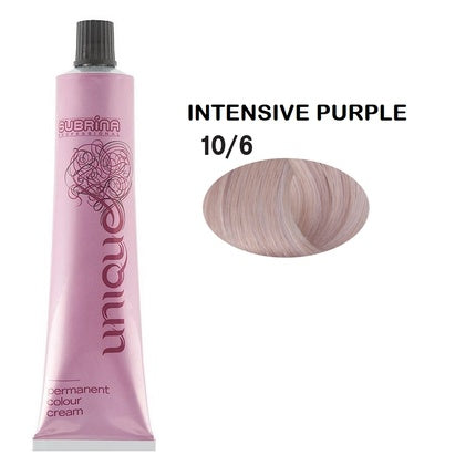 Subrina Professional Unique Permanent Hair Dye, Vopsea permanentă pentru păr, 106 Intense Violet Bright Blonde, 100 ml