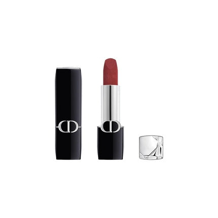 Ruj Dior Rouge Lipstick 964 Ambitious Velvet, textură mată, culoare roșu teracotă