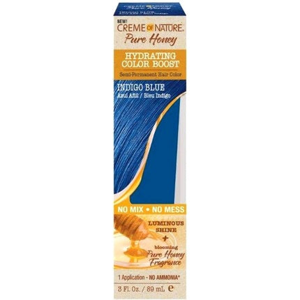 Creme Of Nature Pure Honey, Vopsea Semipermanentă pentru Păr, Indigo Blue, 8 fl.oz.