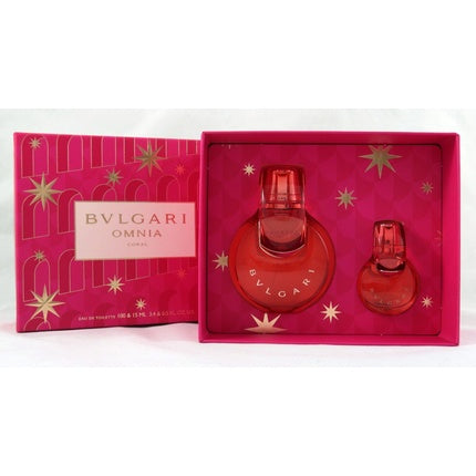 Set Parfum Bvlgari Omnia Coral, 65ml + 15ml EDT Spray, Culoare Roșu-Roz