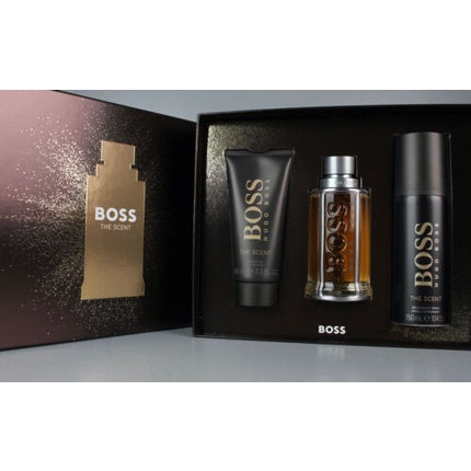 Set cadou Hugo Boss The Scent, Eau de Toilette 100ml, Gel de duş 100ml, Deospray 150ml