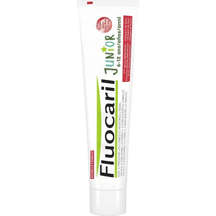 Pastă de dinți copii, Fluocaril Junior 6-12 ani, Gust Fructe Roșii, 75ml