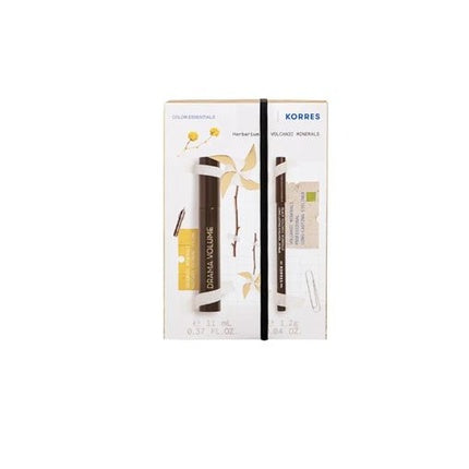 Set Machiaj Ochi Korres, Mascara Drama Volume No1 și Creion Volcanic Minerals No1, Negru