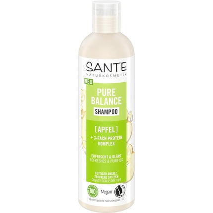 Șampon organic Sante Naturkosmetik Pure Balance cu extract de mere și complex proteic trifazat