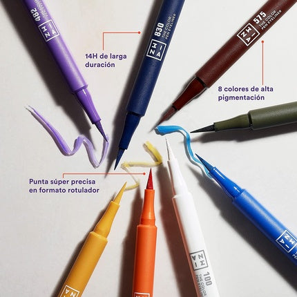 Eyeliner 3ina, The Color Pen, portocaliu, rezistent