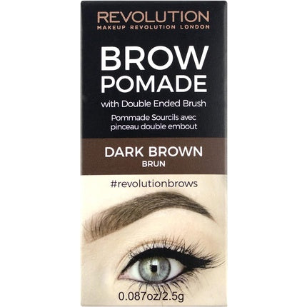 Pomadă sprâncene Makeup Revolution, Dark Brown