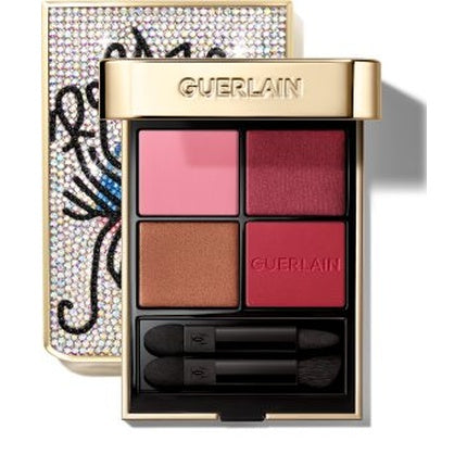 Paleta de ochi Guerlain Rouge G L'Ecrin Bijou - 4 culori, roz și auriu