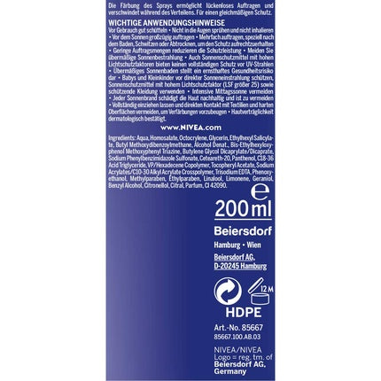Spray protectie solara copii, Nivea Sun, SPF 50+, 200ml