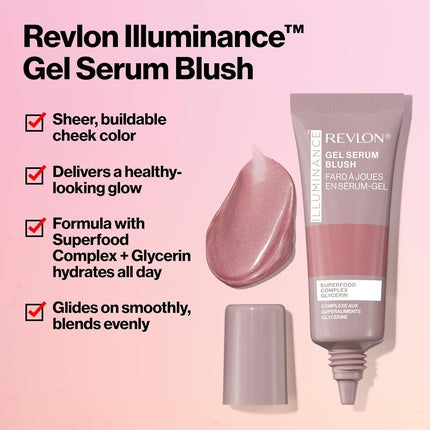 Revlon Illuminance Gel Serum Blush, 19 g, culoare Brilliant Berry Purple