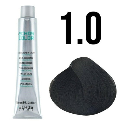 Culoare Păr Echosline 1.10, Argintiu - Professional Permanent Dyeing Cream