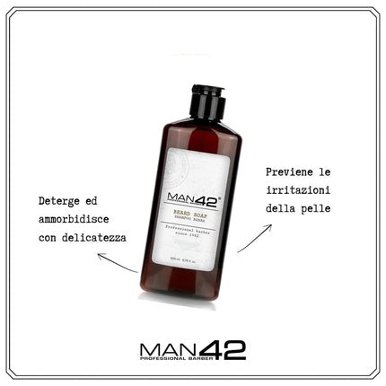 Șampon barbă, Man42, 200ml, maro
