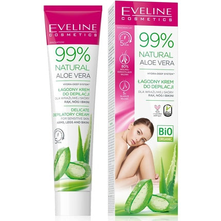 Cremă depilatoare Eveline Cosmetics, aloe vera, 125ml