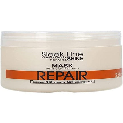 Mască de păr Sleek Line Shine Repair, Stapiz, 250 ml, alb-portocaliu
