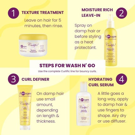 Aphogee Curific Moisture Rich Leave-In, Condiționator Nedurabil pentru Păr Creț, 8oz