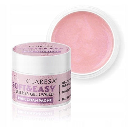 Gel Builder Claresa Soft & Easy, Roz Pal (Pink Champagne), 90 g