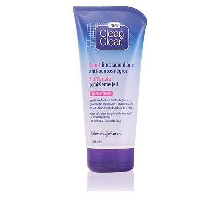 Gel de Curățare Clean & Clear 3 în 1 Anti-Puncte Negre 150 ml