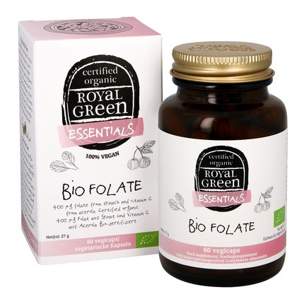 Royal Green Bio Folate - Supliment cu Folați, 60 Capsule Vegetale